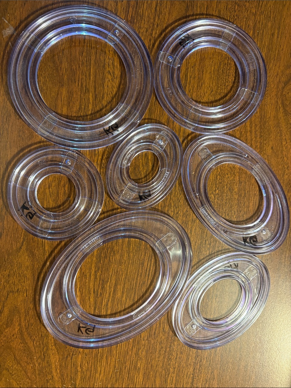 Creative Memories Clear Plastic Oval/ Round Template Set
